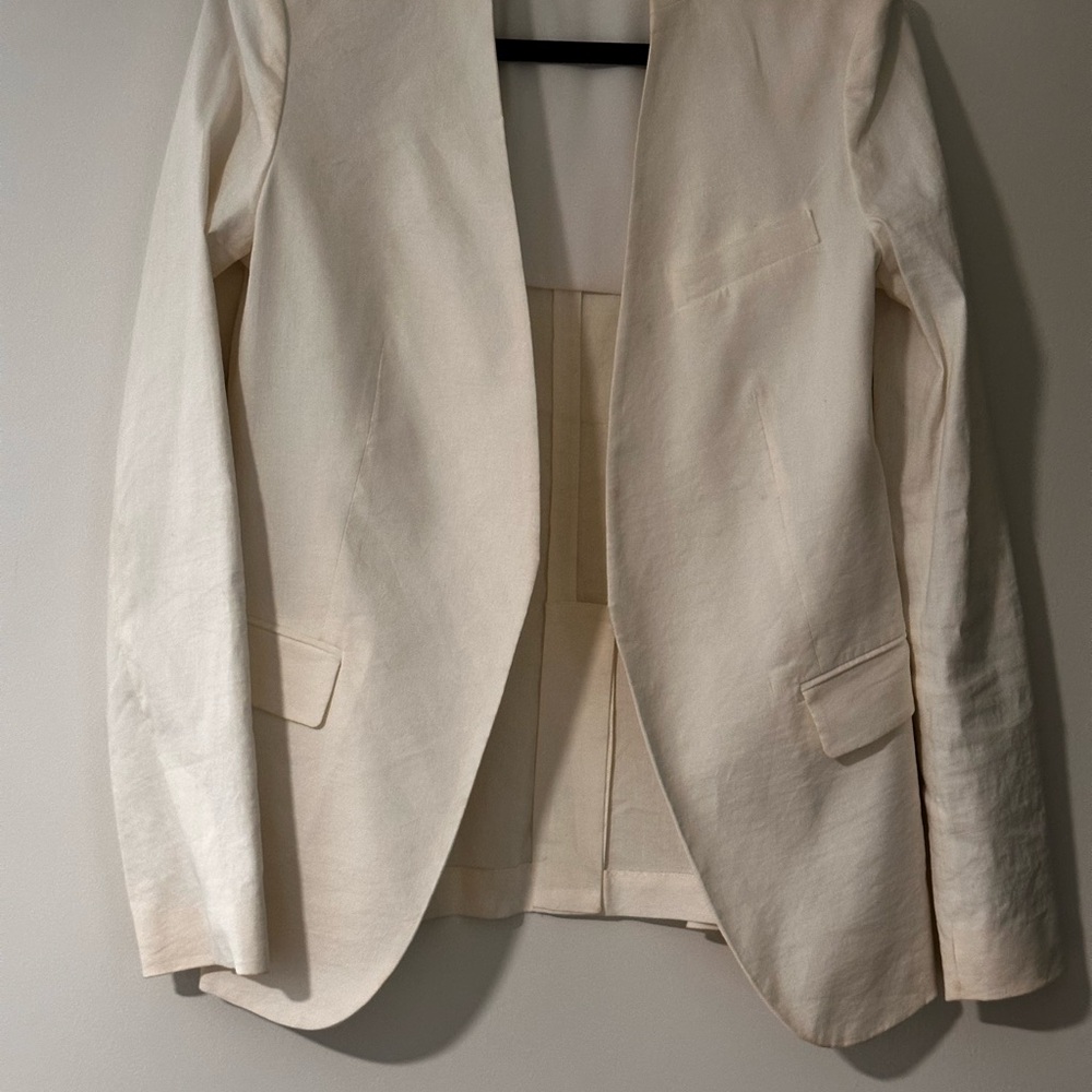 Theory Cream Blazer Modern Unstructured Design